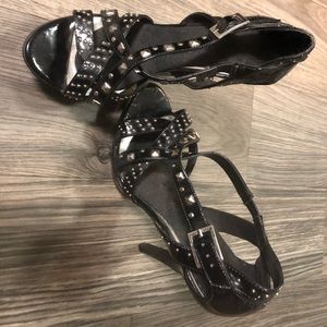 Black sexy spiky heels